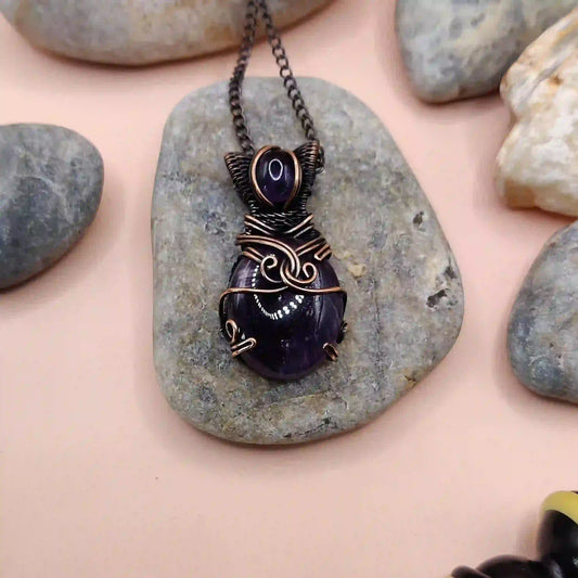 Daiva Amethyst Necklace 001 SA1 By Sanguine Aura Handcrafted Jewellery