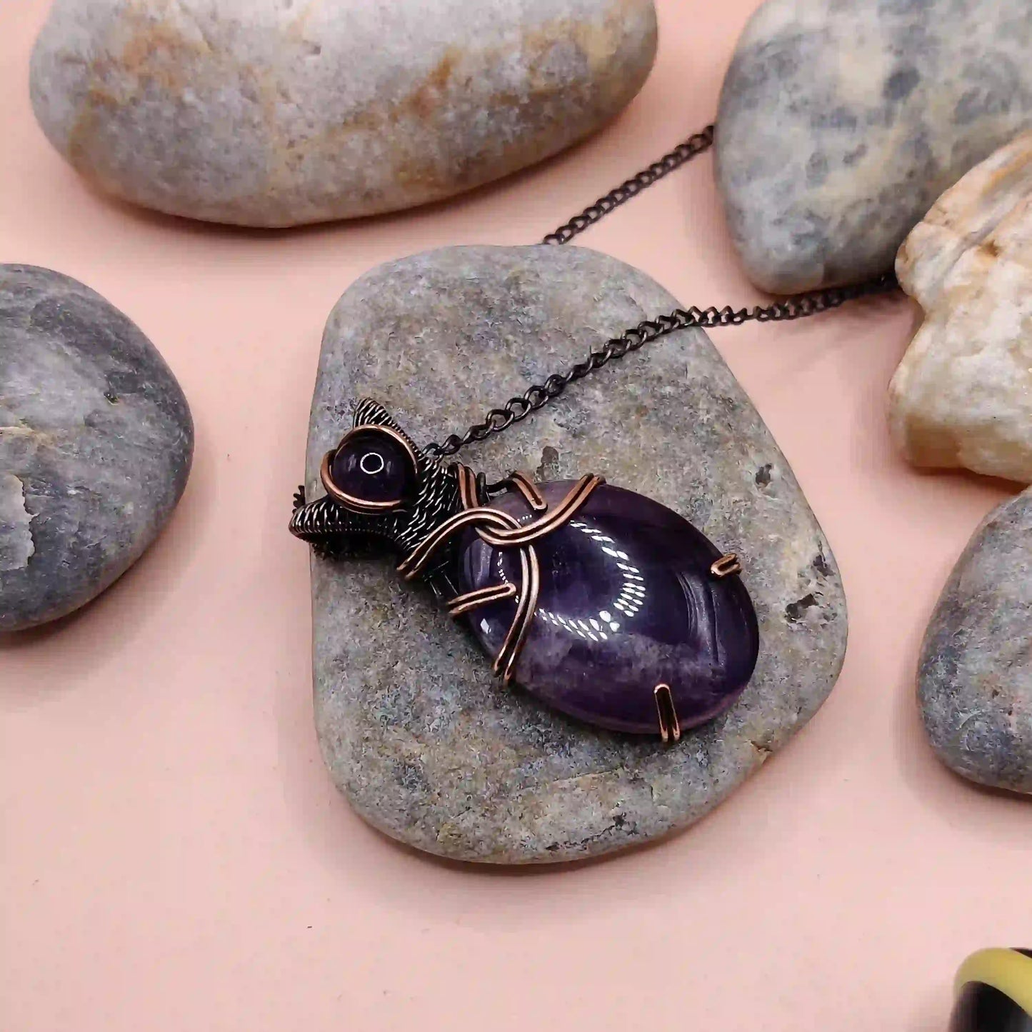 Daiva Amethyst Necklace 002 SA1 By Sanguine Aura Handcrafted Jewellery