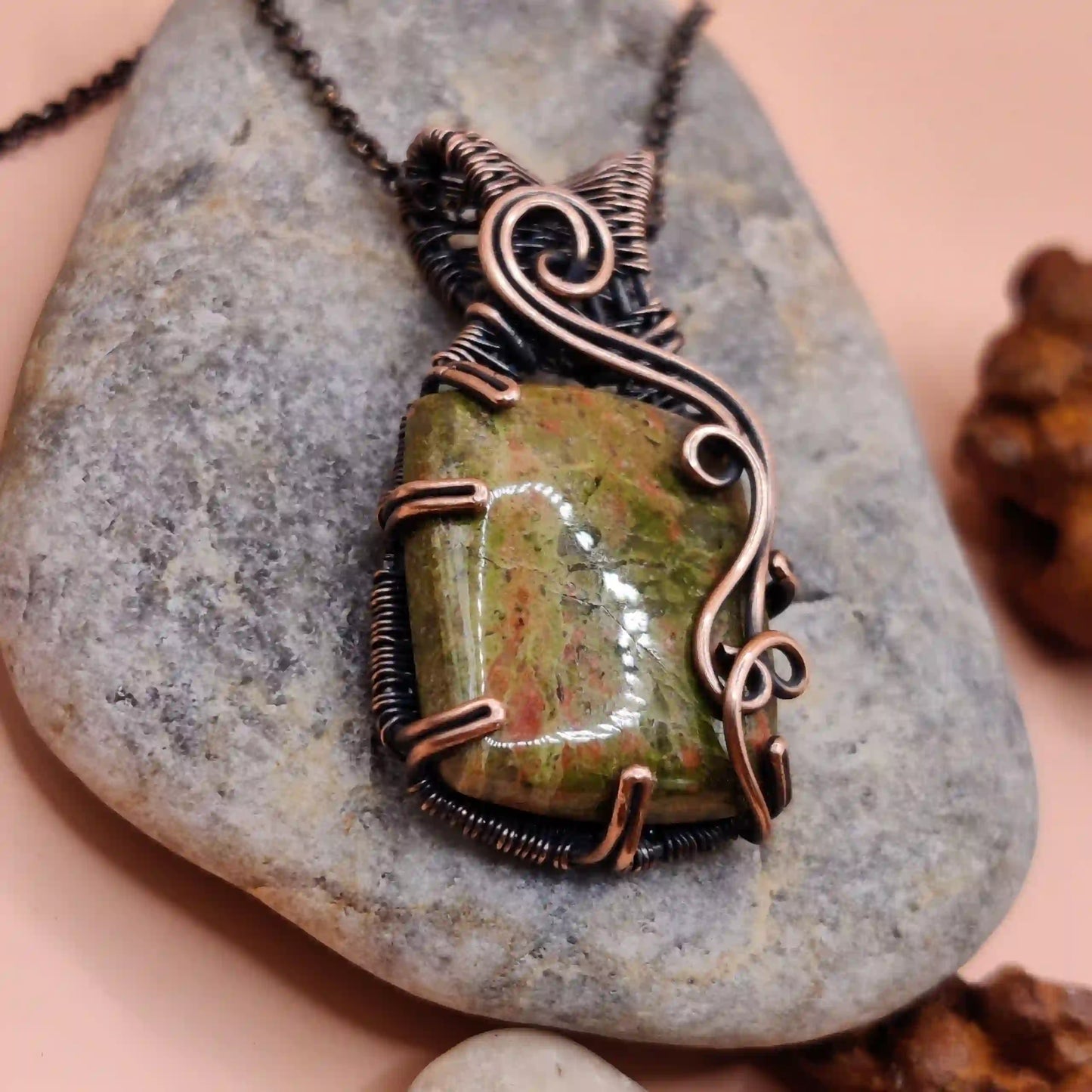 Taara – Unakite Necklace By Sanguine Aura Handcrafted Jewellery