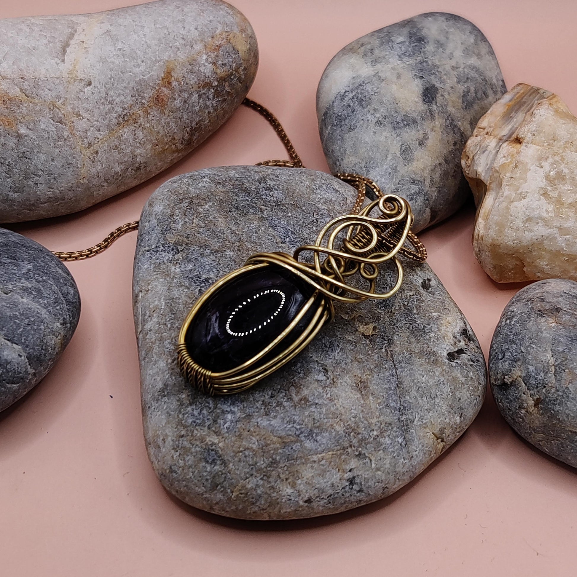 Dakshi-Amethyst Necklace-001 By Sanguine Aura Handcrafted Jewellery