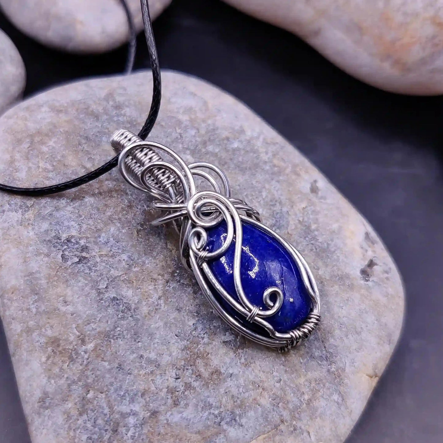 Dakshi - Lapis Lazuli Necklace SA2 By Sanguine Aura Handcrafted Jewellery