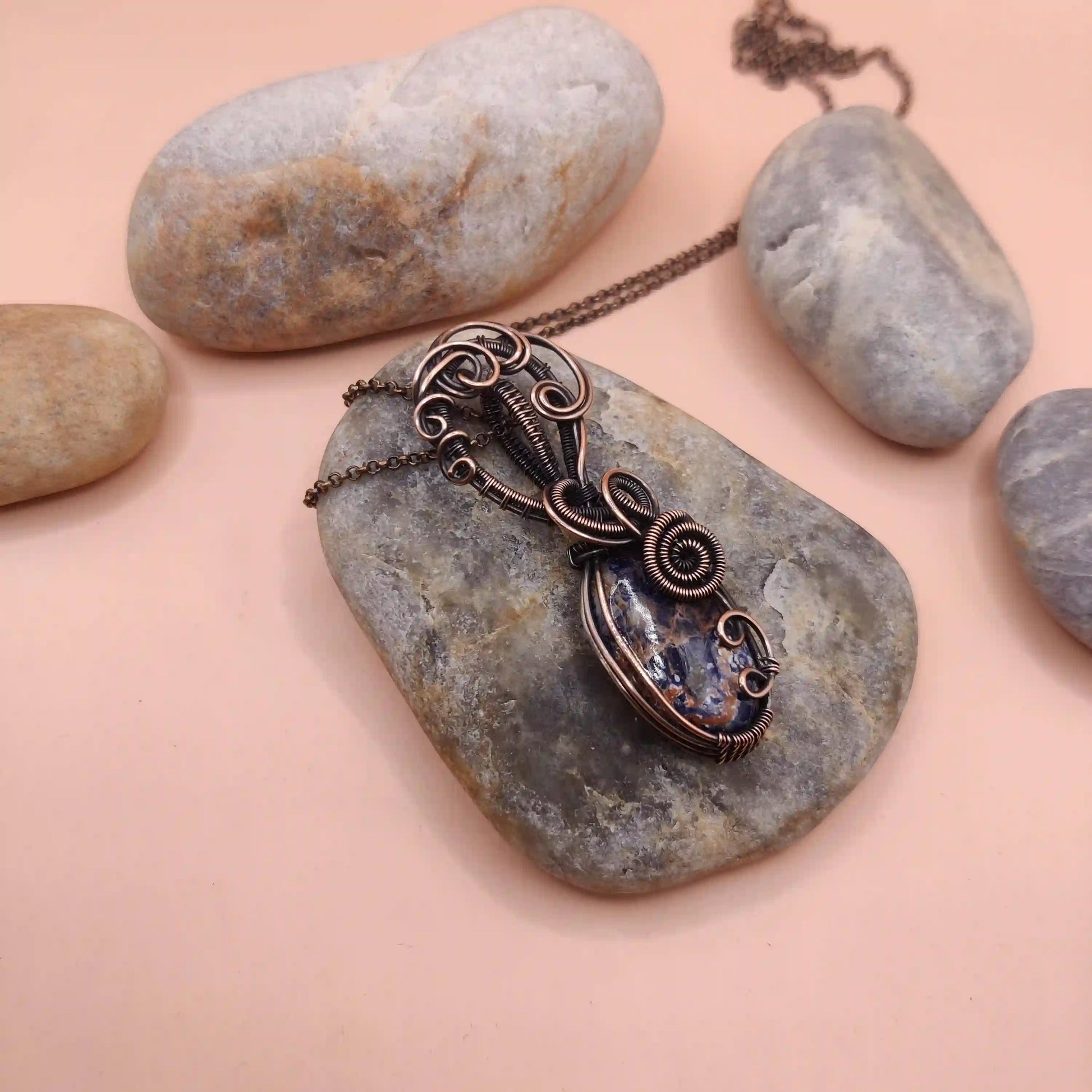 Ekaa - Sodalite Necklace 001 By Sanguine Aura Handcrafted Jewellery