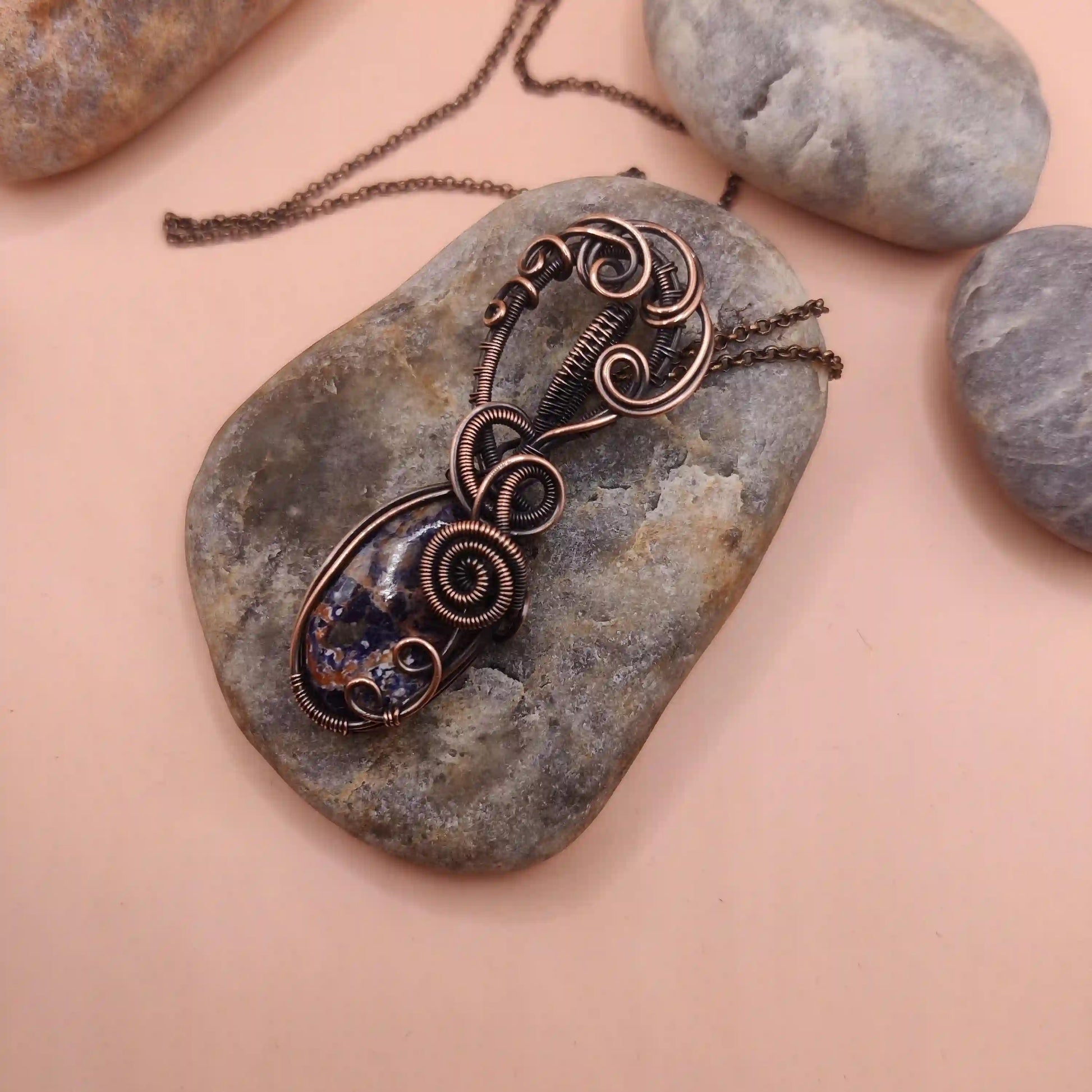 Ekaa - Sodalite Necklace 001 SA3 By Sanguine Aura Handcrafted Jewellery