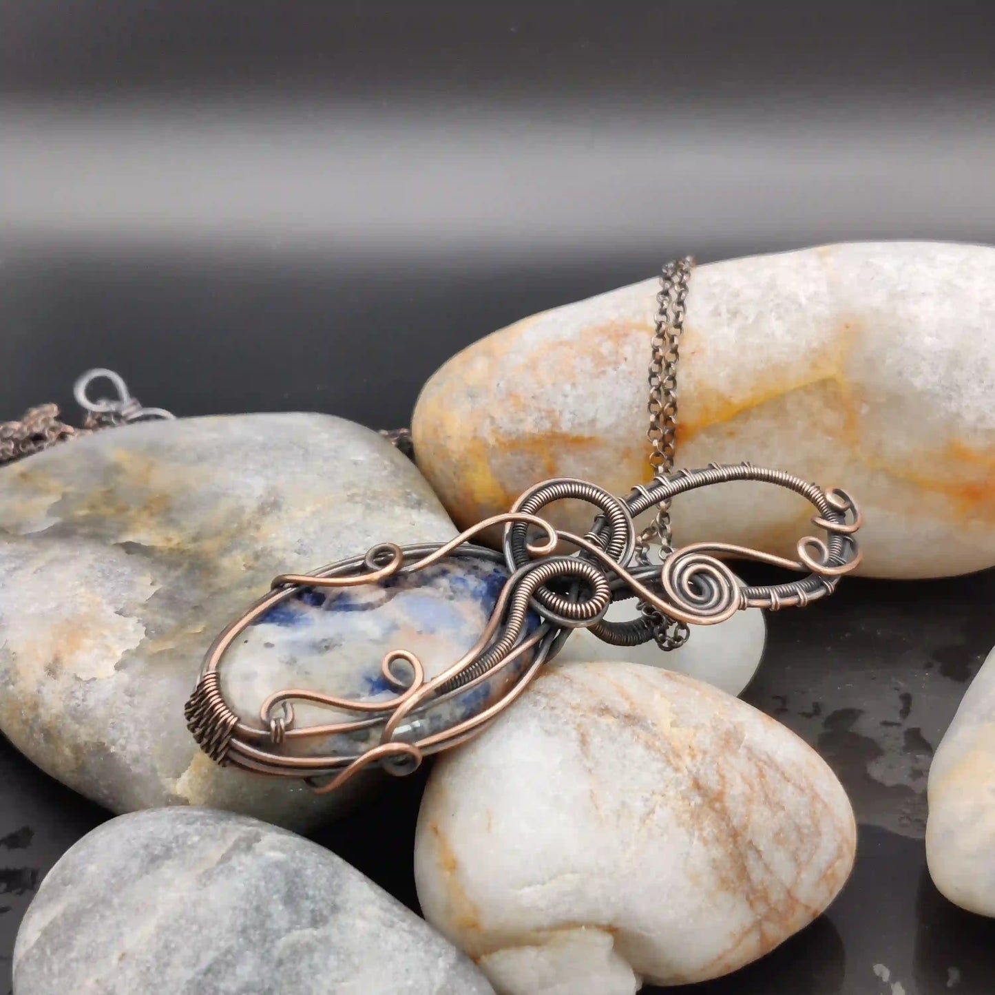 Ekaa_Sodalite_Necklaces_SA1 By Sanguine Aura Handcrafted Jewellery