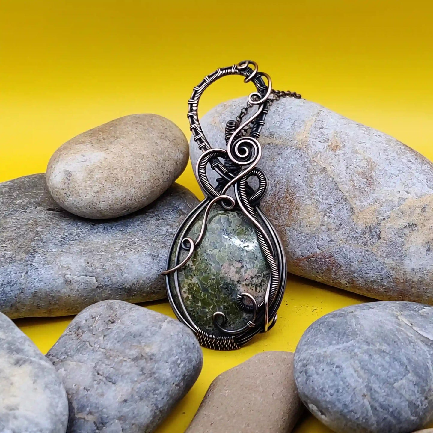 Ekaa_Unakite_Necklace-_005 By Sanguine Aura Handcrafted Jewellery