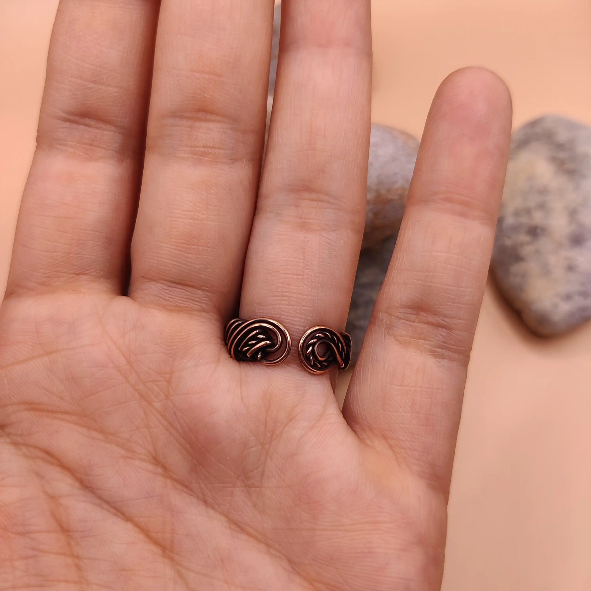 Gorgon - Antiqued Pure Copper Ring SA3 By Sanguine Aura Handcrafted Jewellery