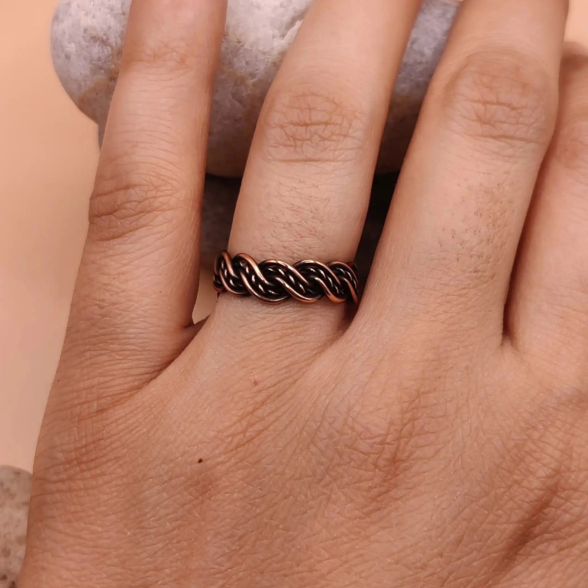 Gorgon - Antiqued Pure Copper Ring SA4 By Sanguine Aura Handcrafted Jewellery