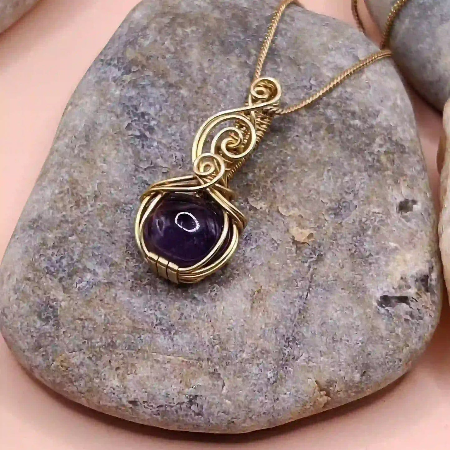 Ishana Amethyst Necklace By Sanguine Aura Handcrafted Jewellery