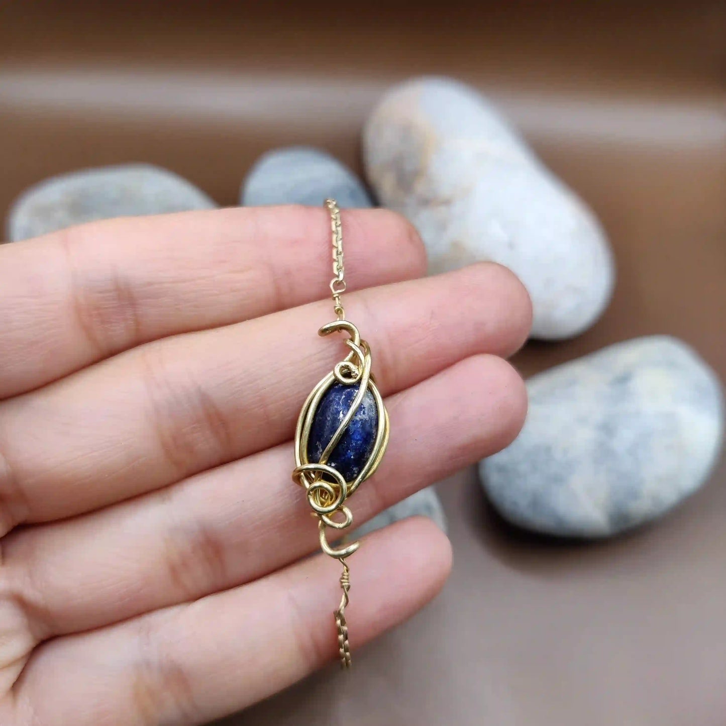 Alak - Lapis Lazuli Bracelet 001 By Sanguine Aura Handcrafted Jewellery