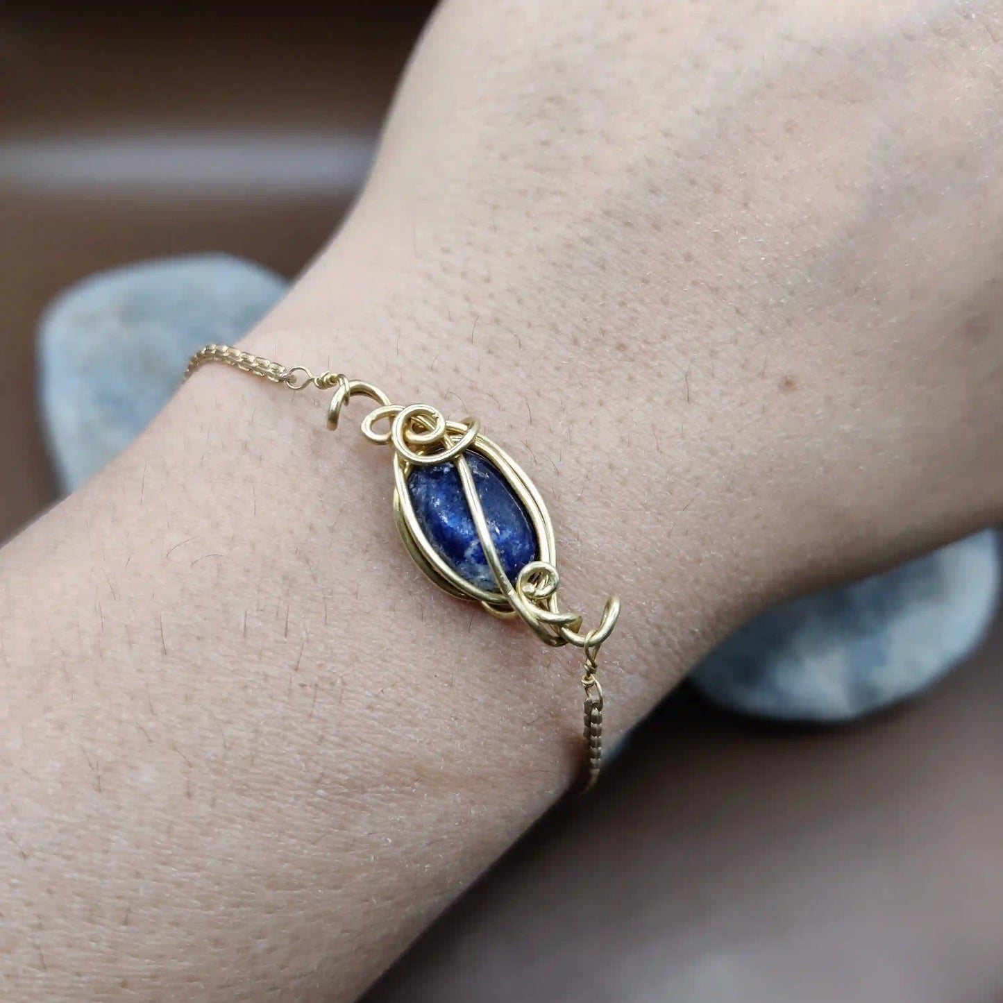 Alak - Lapis Lazuli Bracelet 001 By Sanguine Aura Handcrafted Jewellery