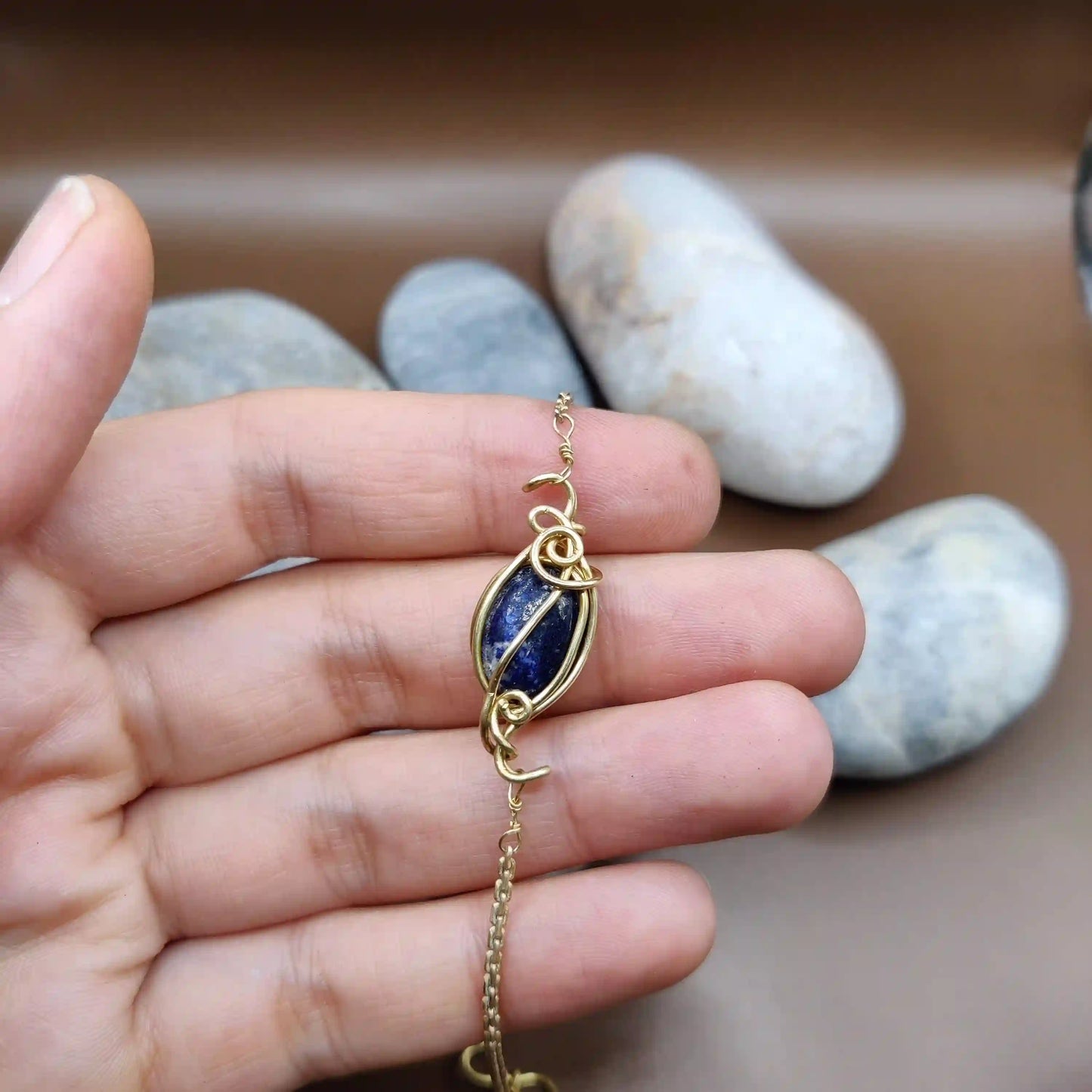 Alak - Lapis Lazuli Bracelet 001 By Sanguine Aura Handcrafted Jewellery