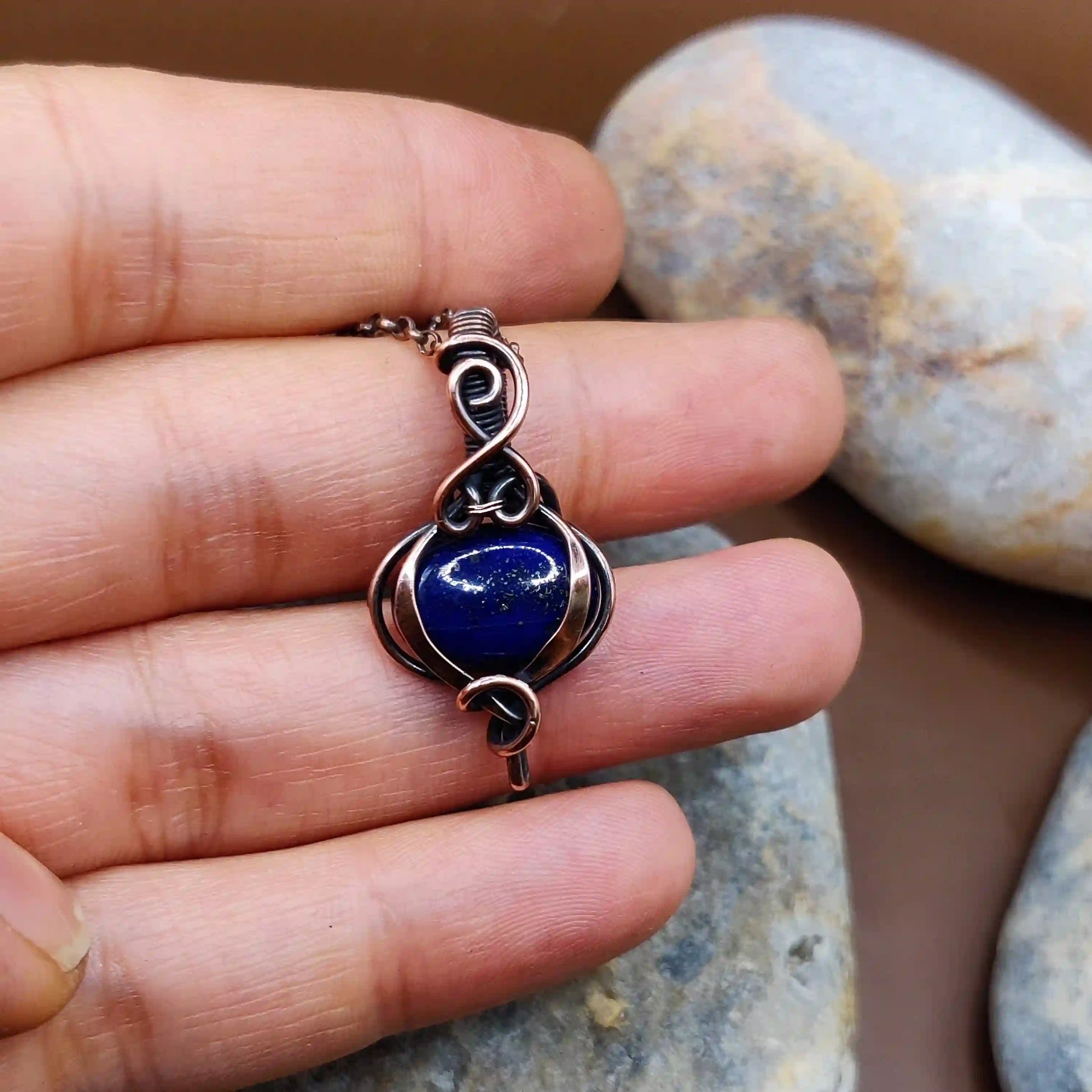 Paloma - Lapis Lazuli Necklace By Sanguine Aura Handcrafted Jewellery