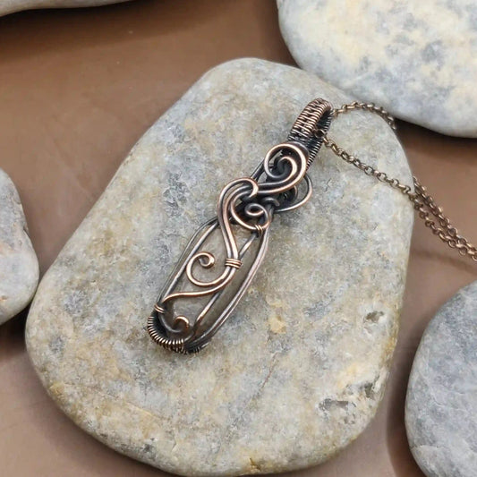 Aadhini - Kundalini Quartz / Citrine Necklace 0013 By Sanguine Aura Handcrafted Jewellery.