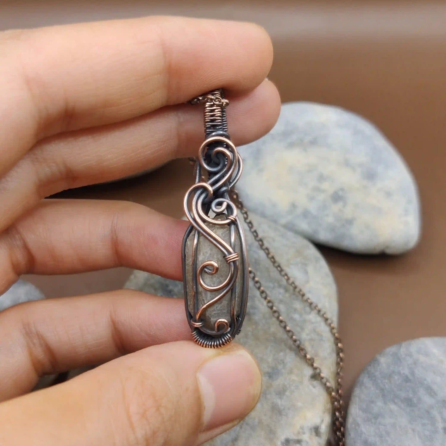 Aadhini - Kundalini Quartz / Citrine Necklace 0013 SA1 By Sanguine Aura Handcrafted Jewellery