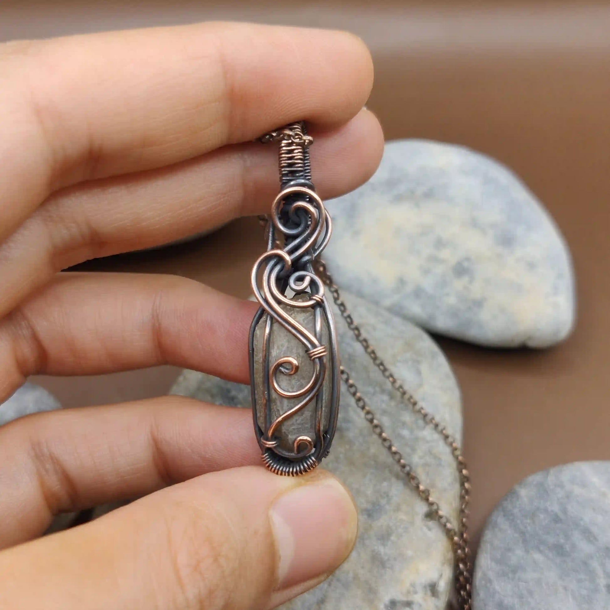Aadhini - Kundalini Quartz / Citrine Necklace 0013 SA1 By Sanguine Aura Handcrafted Jewellery