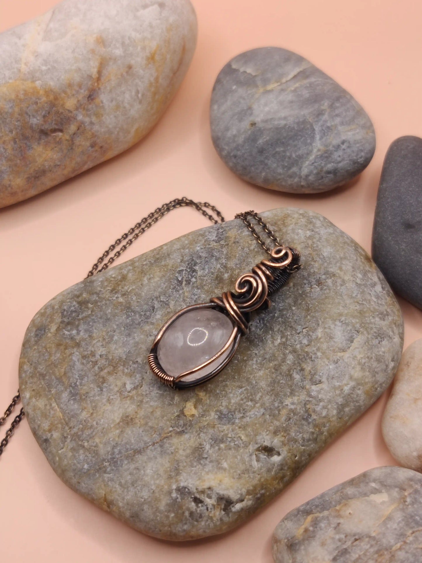 Tanvi - Rose Quartz Necklace 004