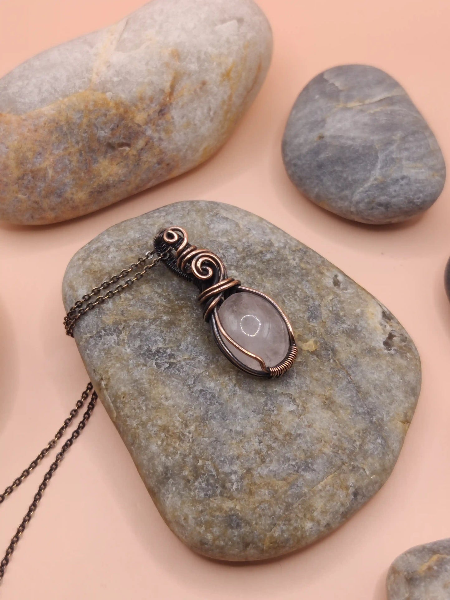 Tanvi - Rose Quartz Necklace 004