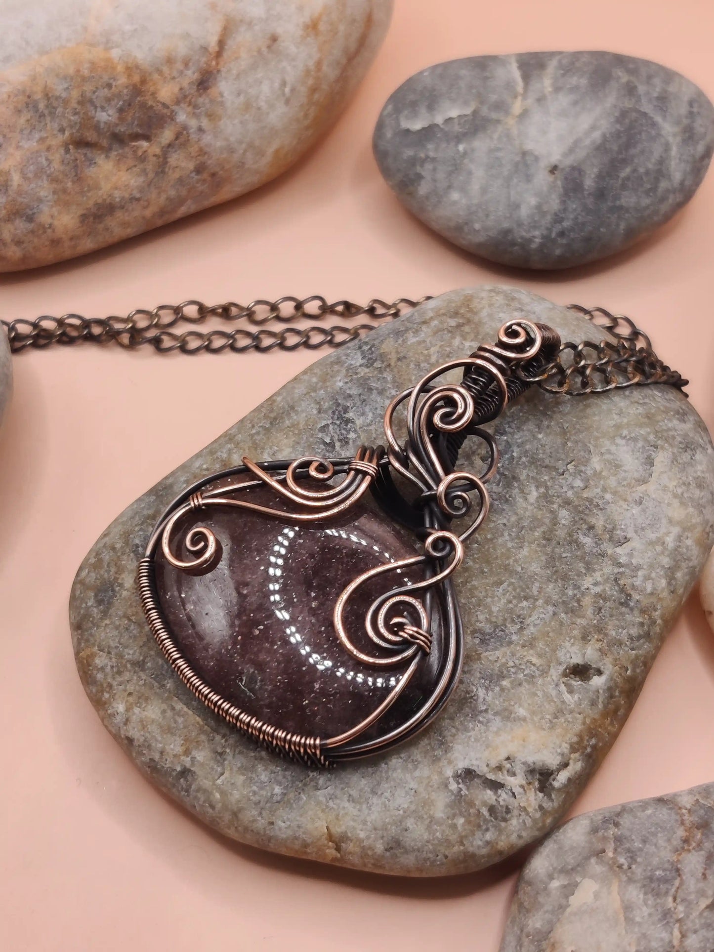 Prisha - Strawberry Quartz Necklace 001