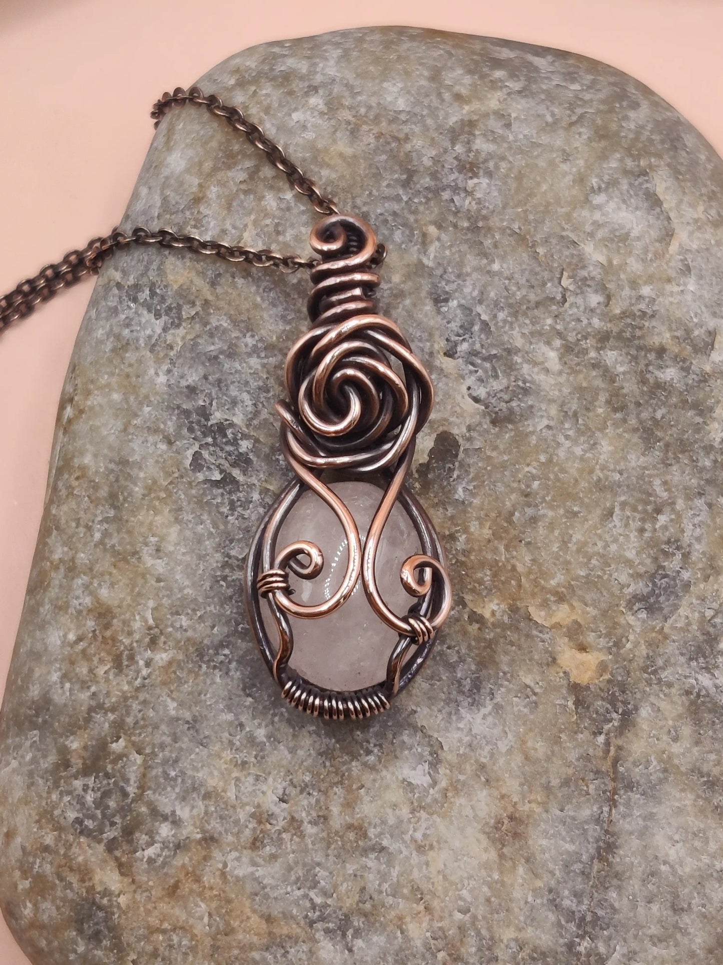 Tanvi - Rose Quartz Necklace 002