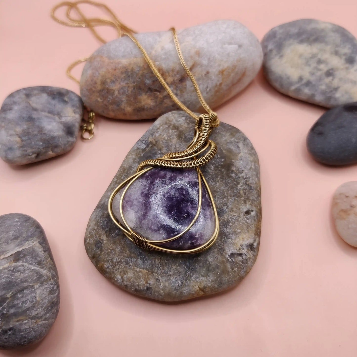 Anushka - Lepidolite Necklace - 001