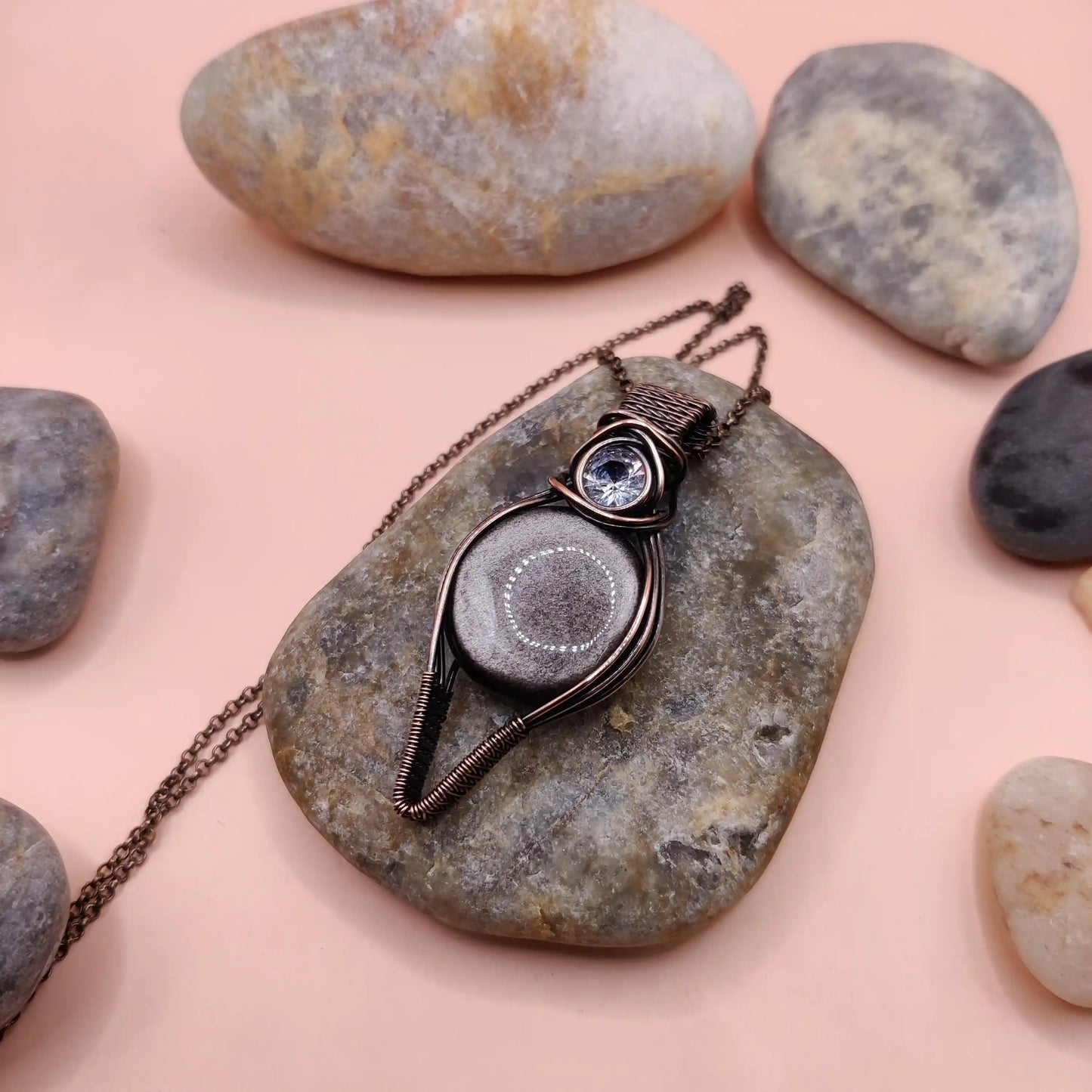 Viti - Silver Sheen Obsidian Necklace