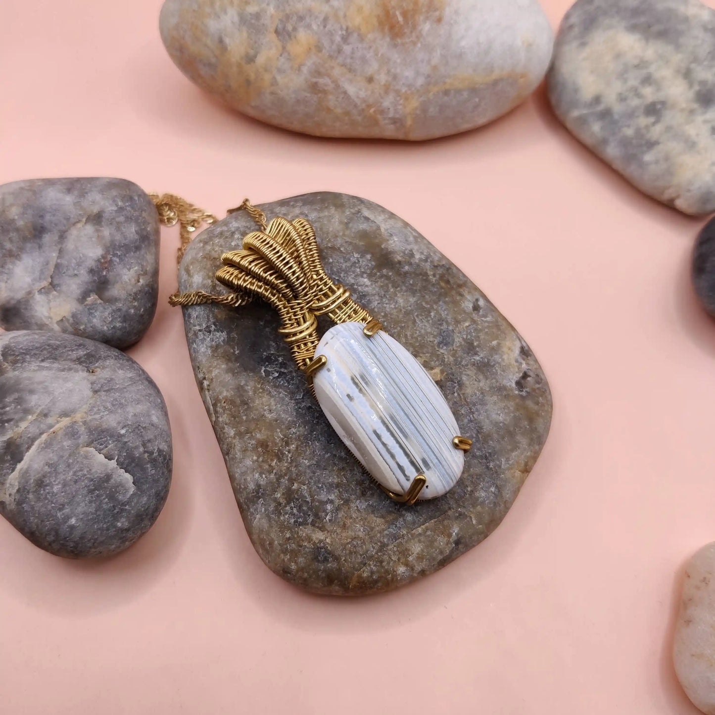 Chaitya - Blue Opal Necklace - 005
