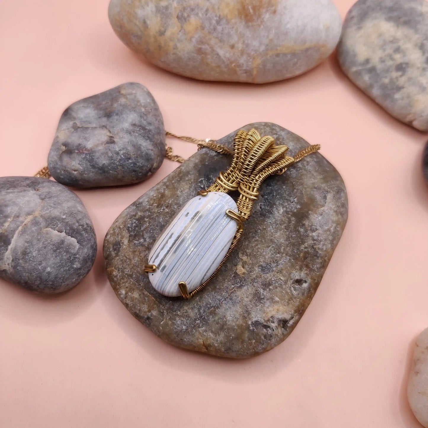 Chaitya - Blue Opal Necklace - 005