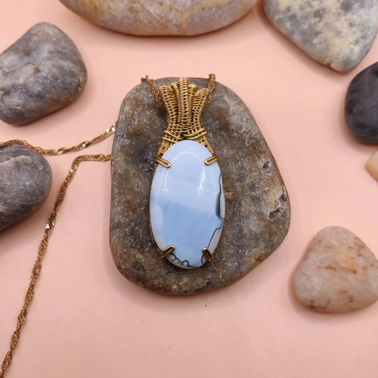 Chaitya - Blue Opal Necklace - 006