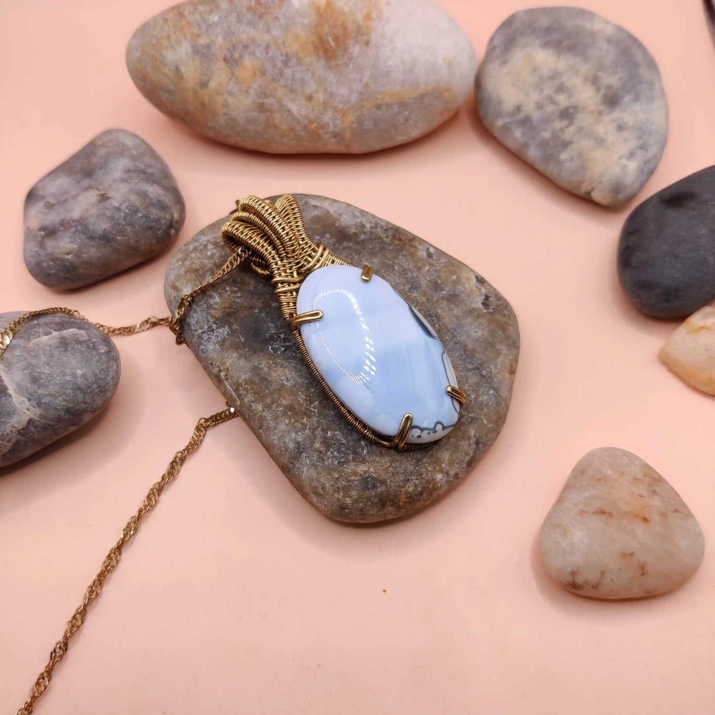 Chaitya - Blue Opal Necklace - 006