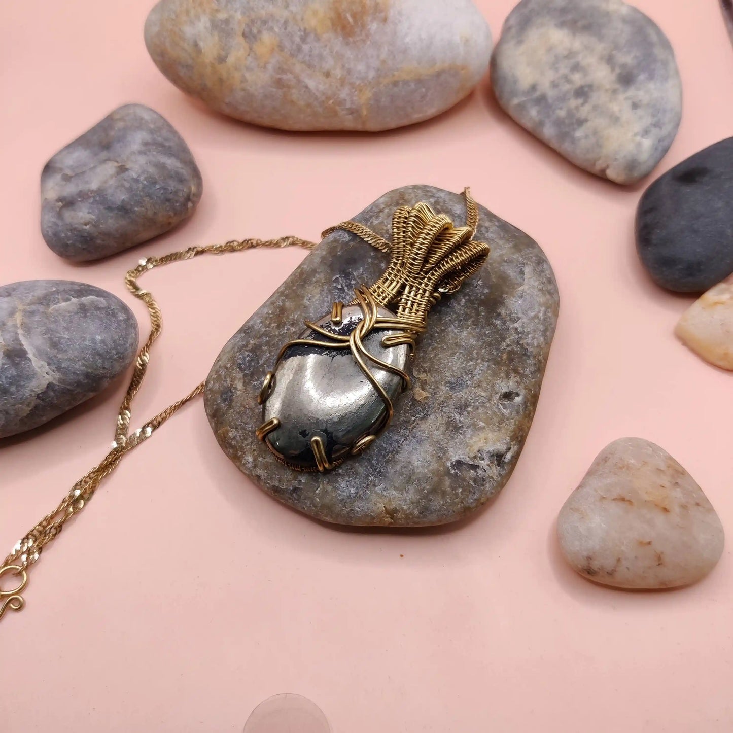 Chaitya Pyrite Necklace- 001
