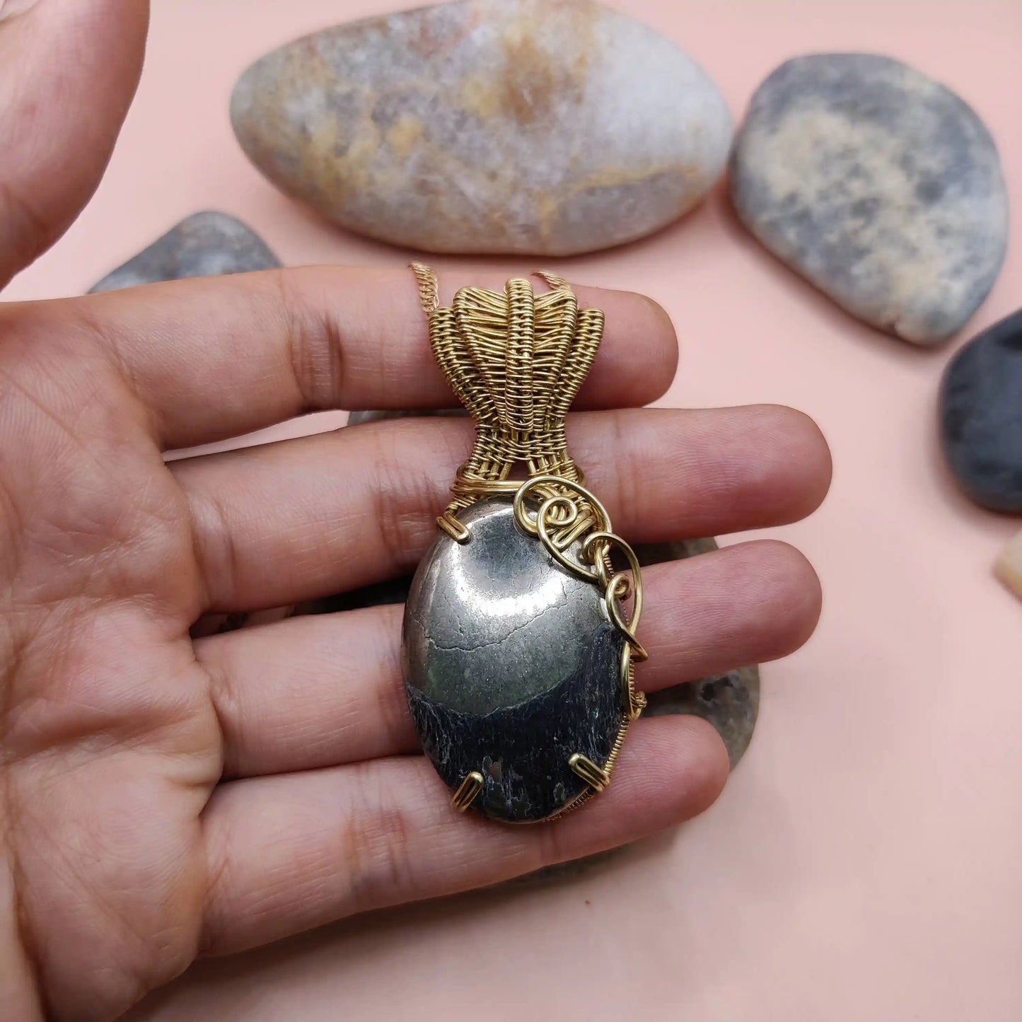 Chaitya Pyrite Necklace- 002