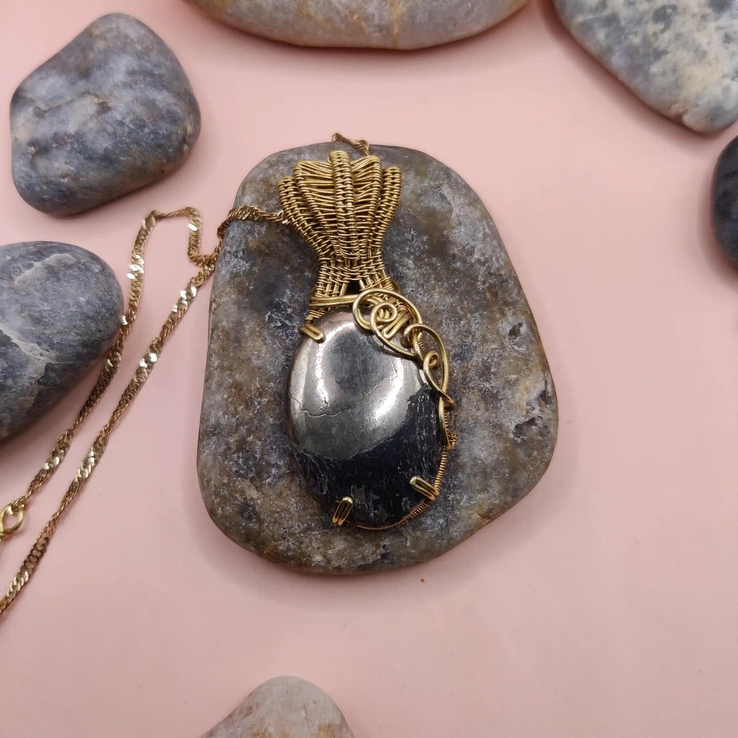 Chaitya Pyrite Necklace- 002
