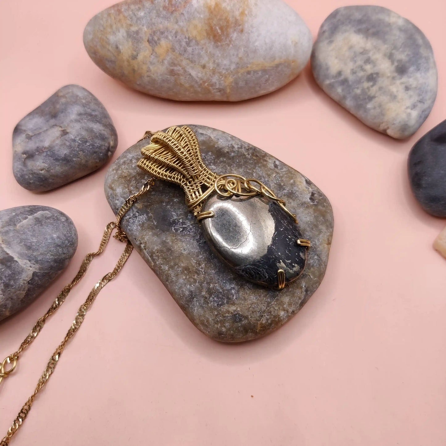 Chaitya Pyrite Necklace- 002