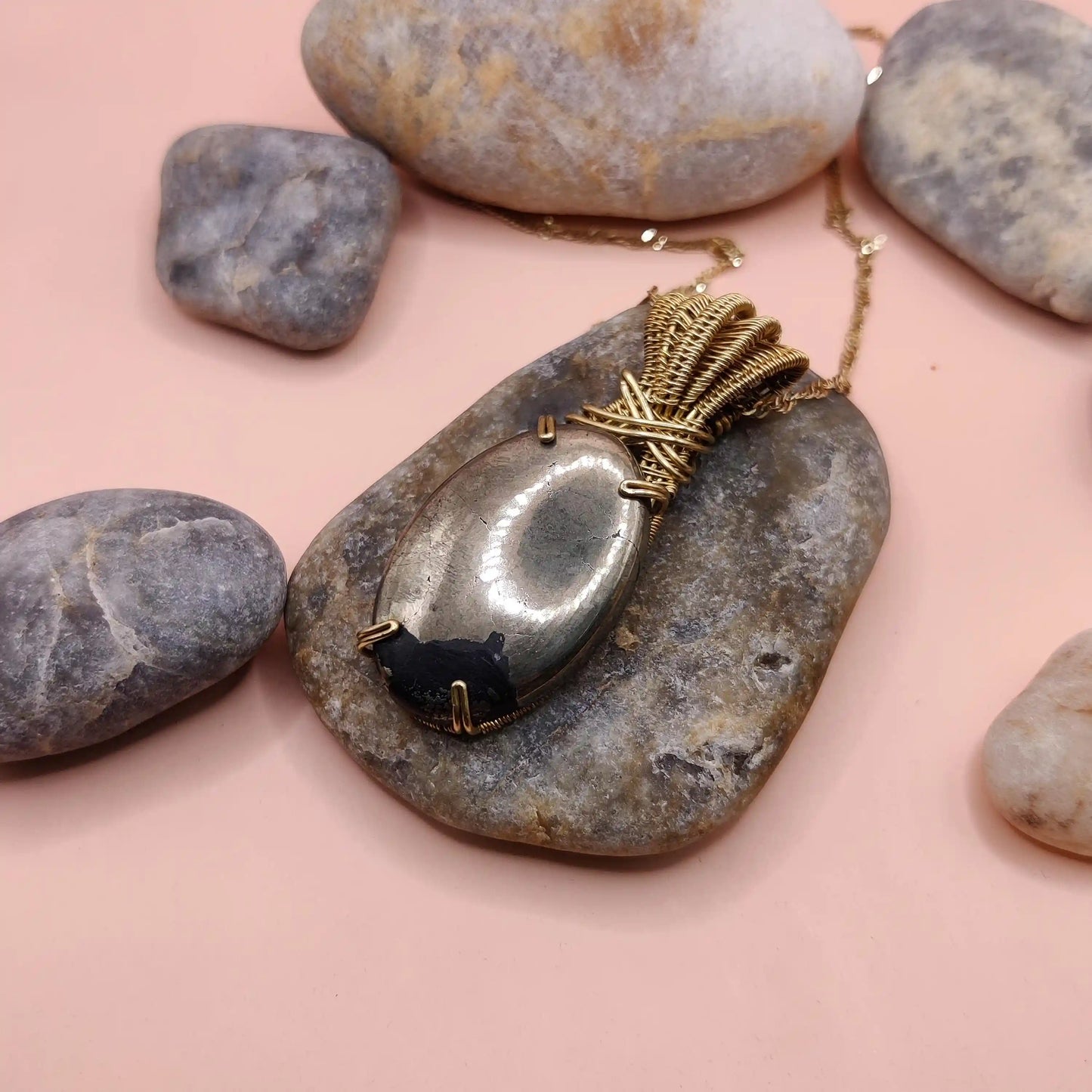 Chaitya Pyrite Necklace- 003