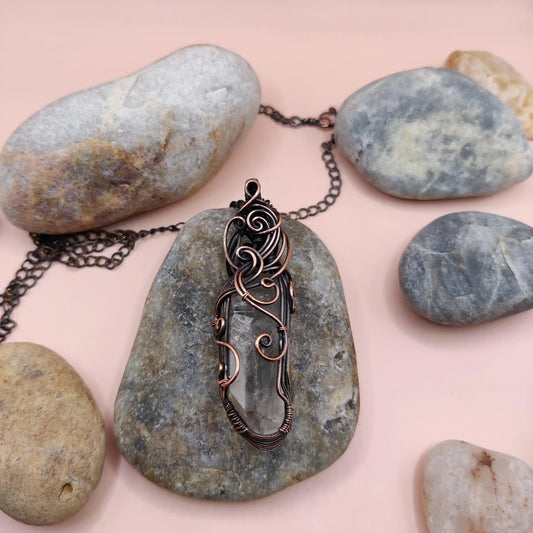 Aadhini- Clear Quartz Necklace - 010