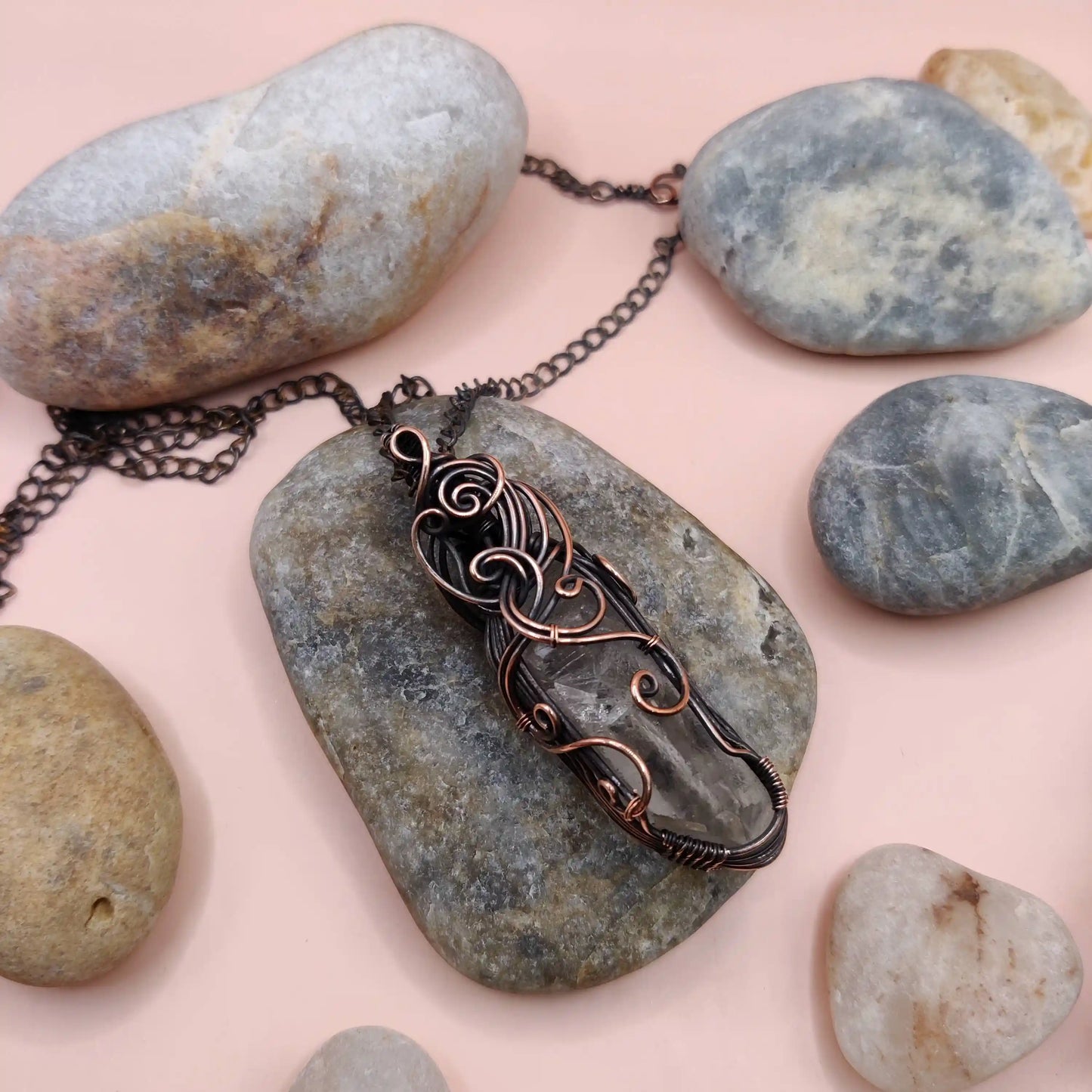 Aadhini- Clear Quartz Necklace - 010