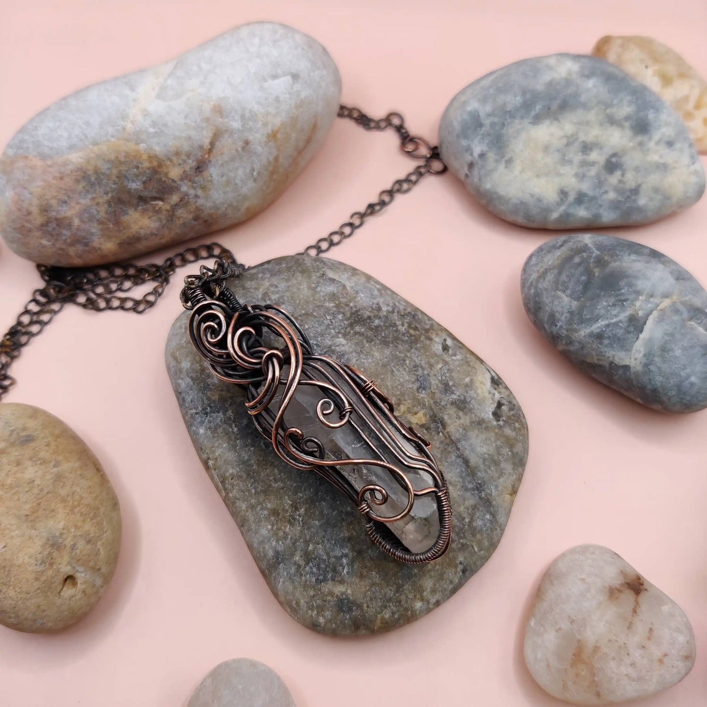 Aadhini- Clear Quartz Necklace - 010