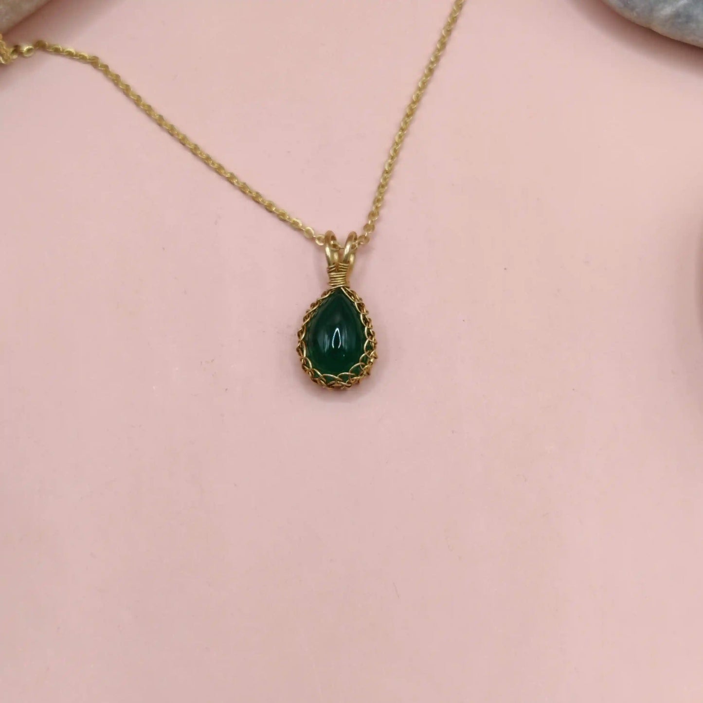 Meera - Green Onyx Necklace 002