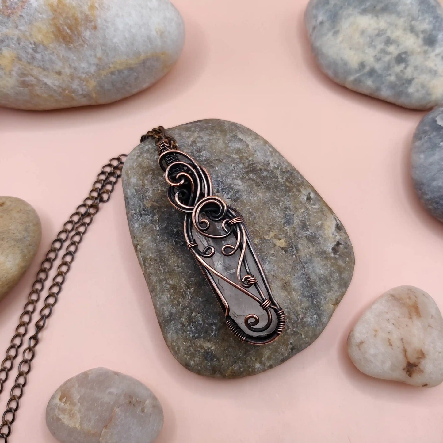Aadhini- Clear Quartz Necklace - 008