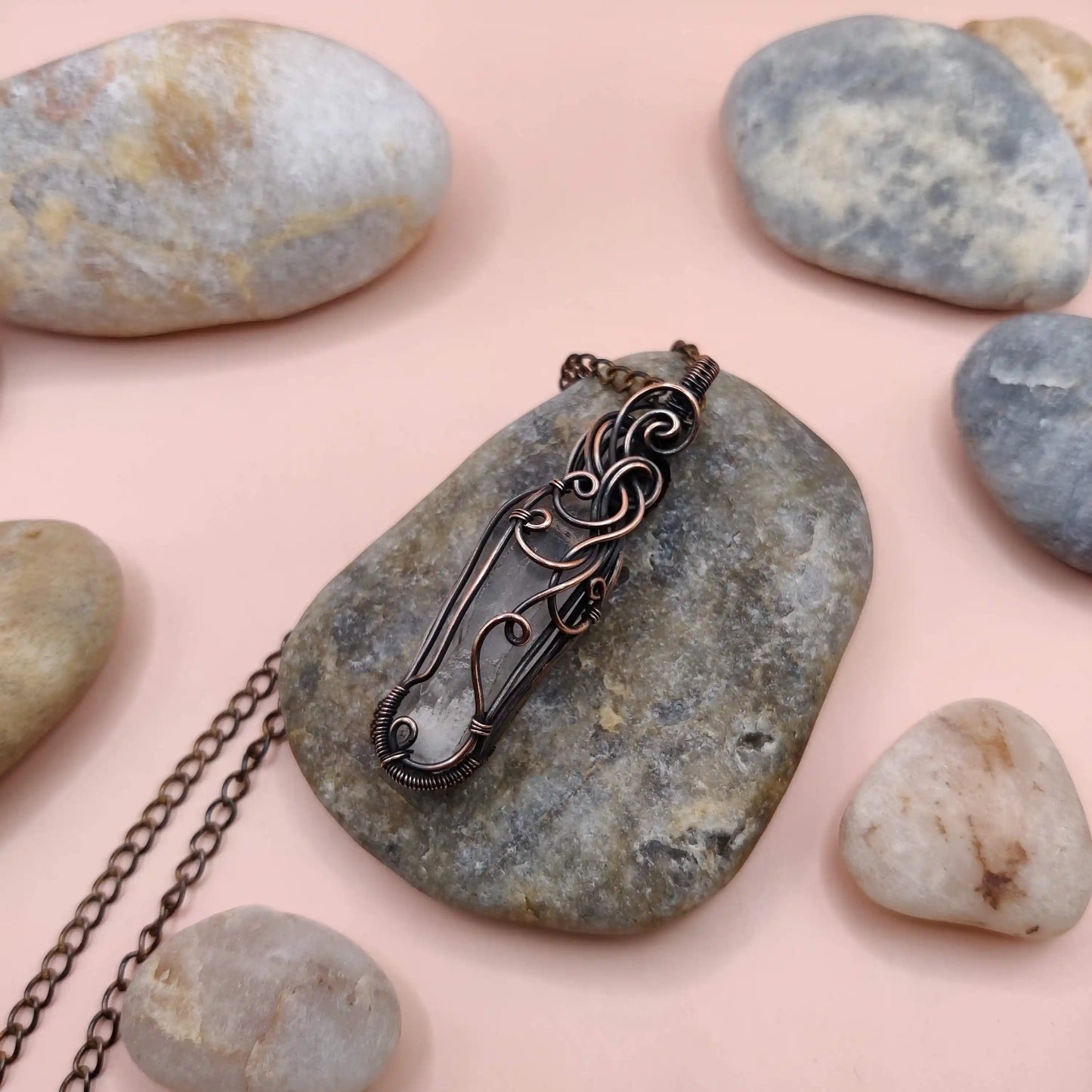 Aadhini- Clear Quartz Necklace - 008