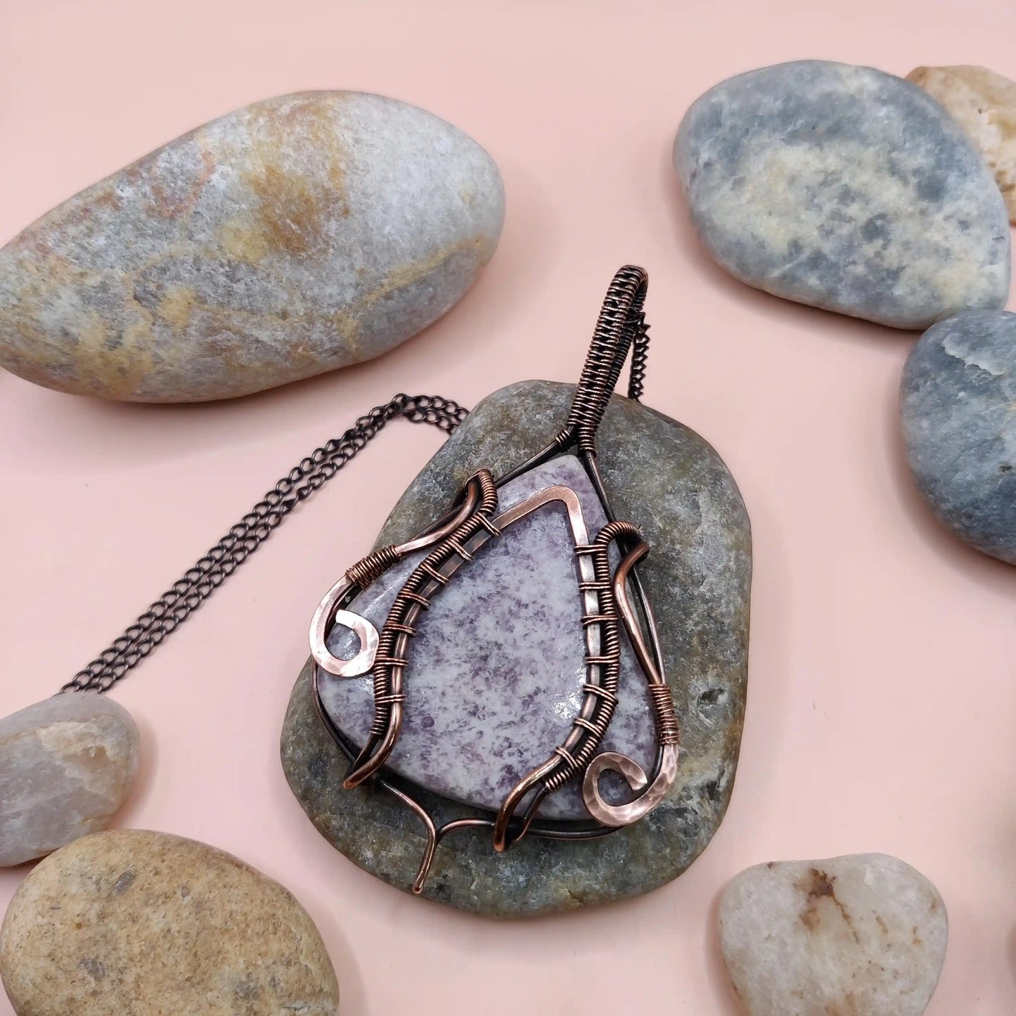 Veena - Lepidolite Necklace - 002