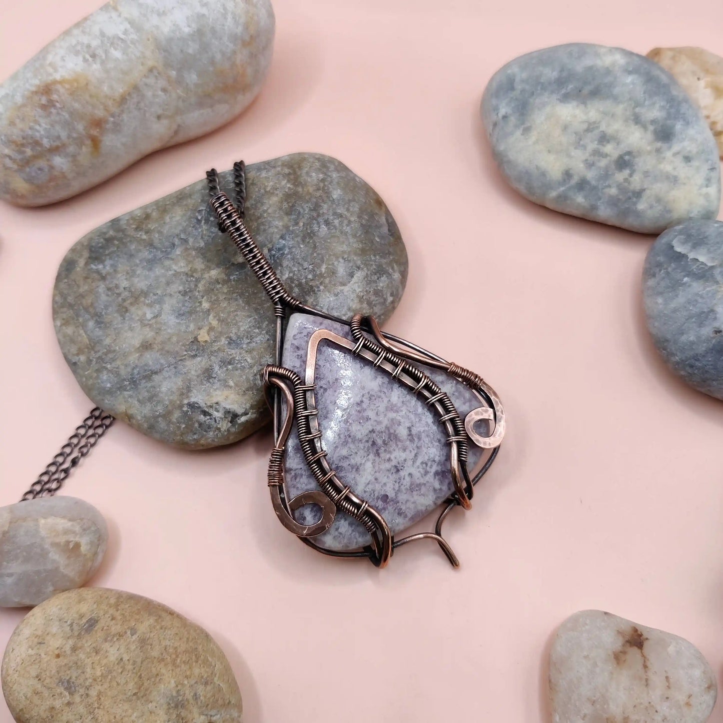 Veena - Lepidolite Necklace - 002