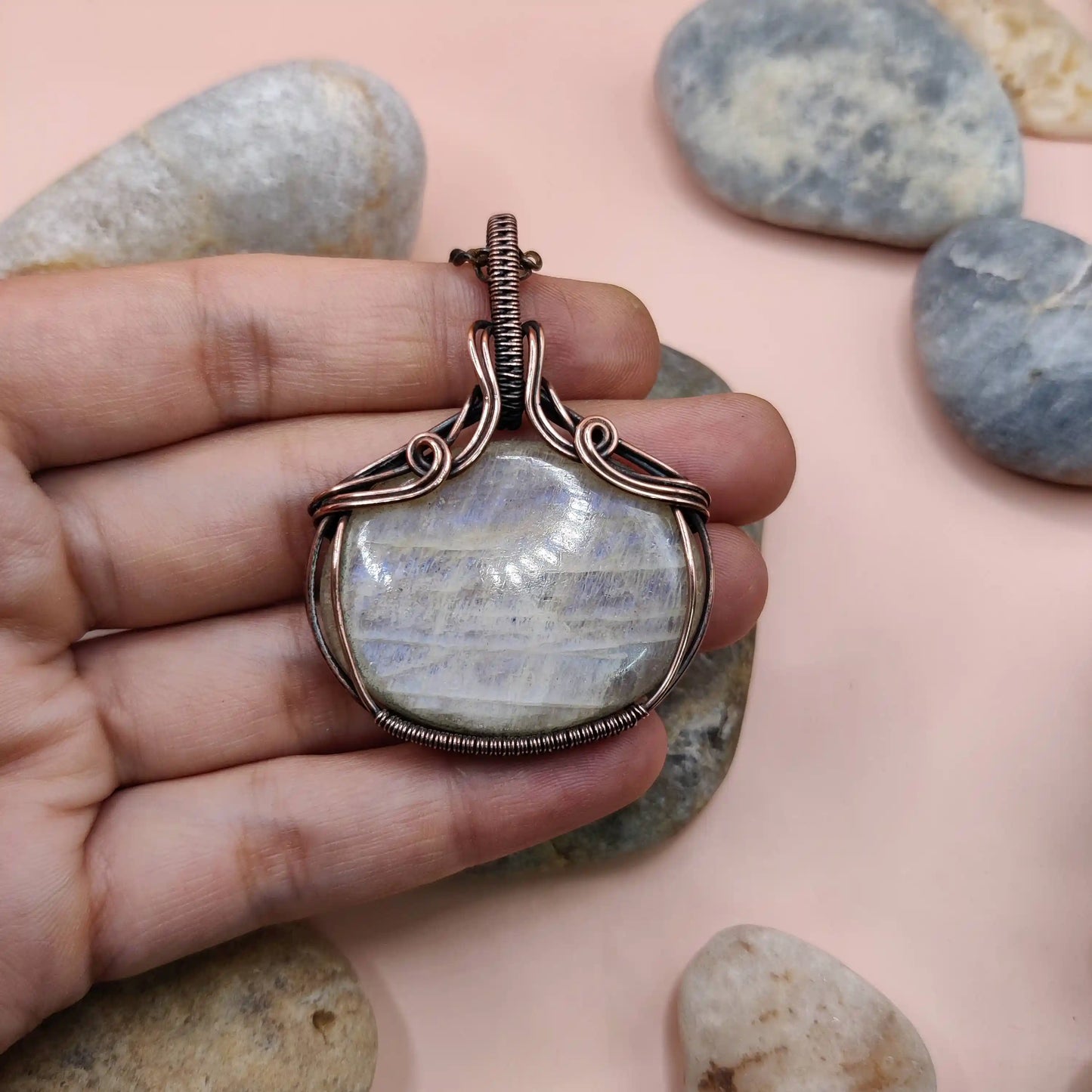 Maye - Belomorite Moonstone Necklace 002