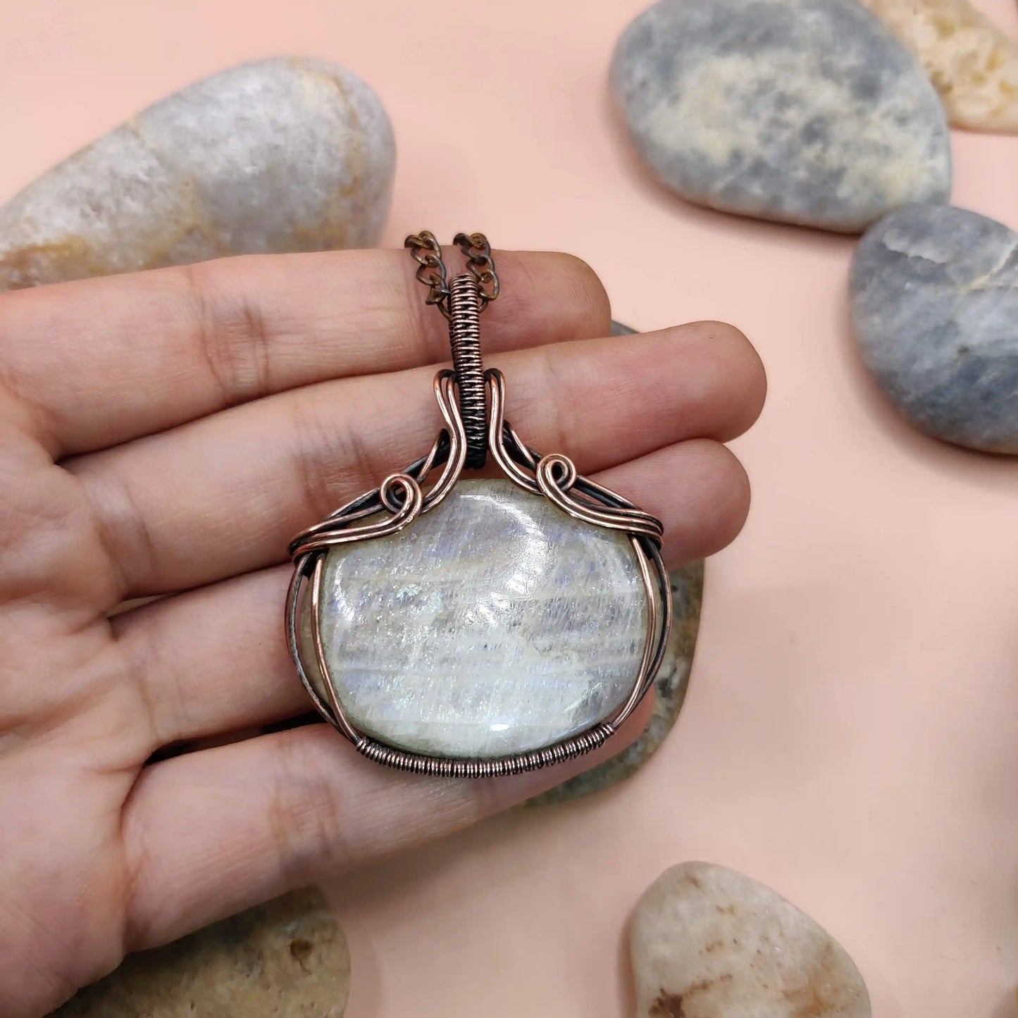 Maye - Belomorite Moonstone Necklace 002