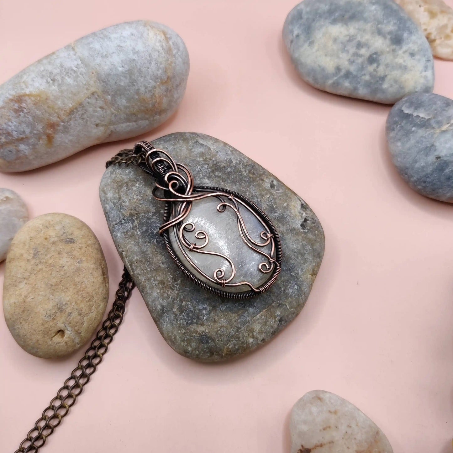 Prisha - Belomorite Moonstone Necklace 002