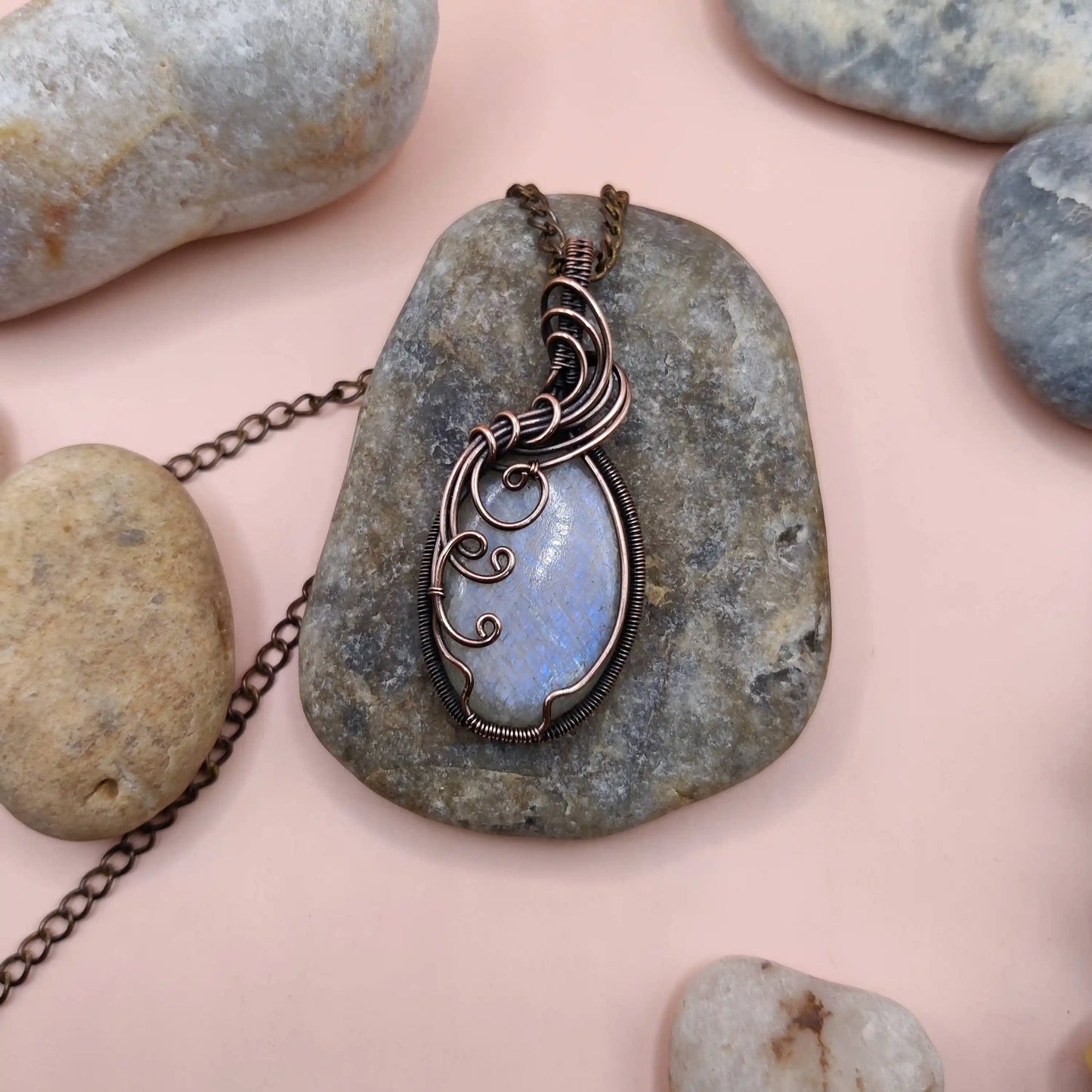 Prisha - Belomorite Moonstone Necklace 003