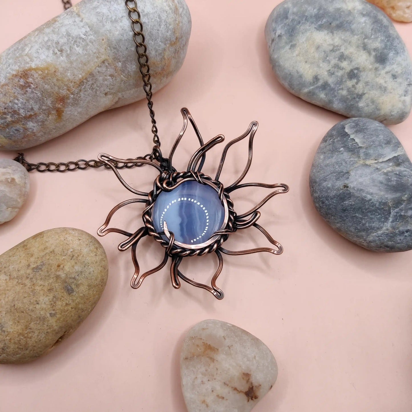 Mahua - Blue Lace Agate Necklace