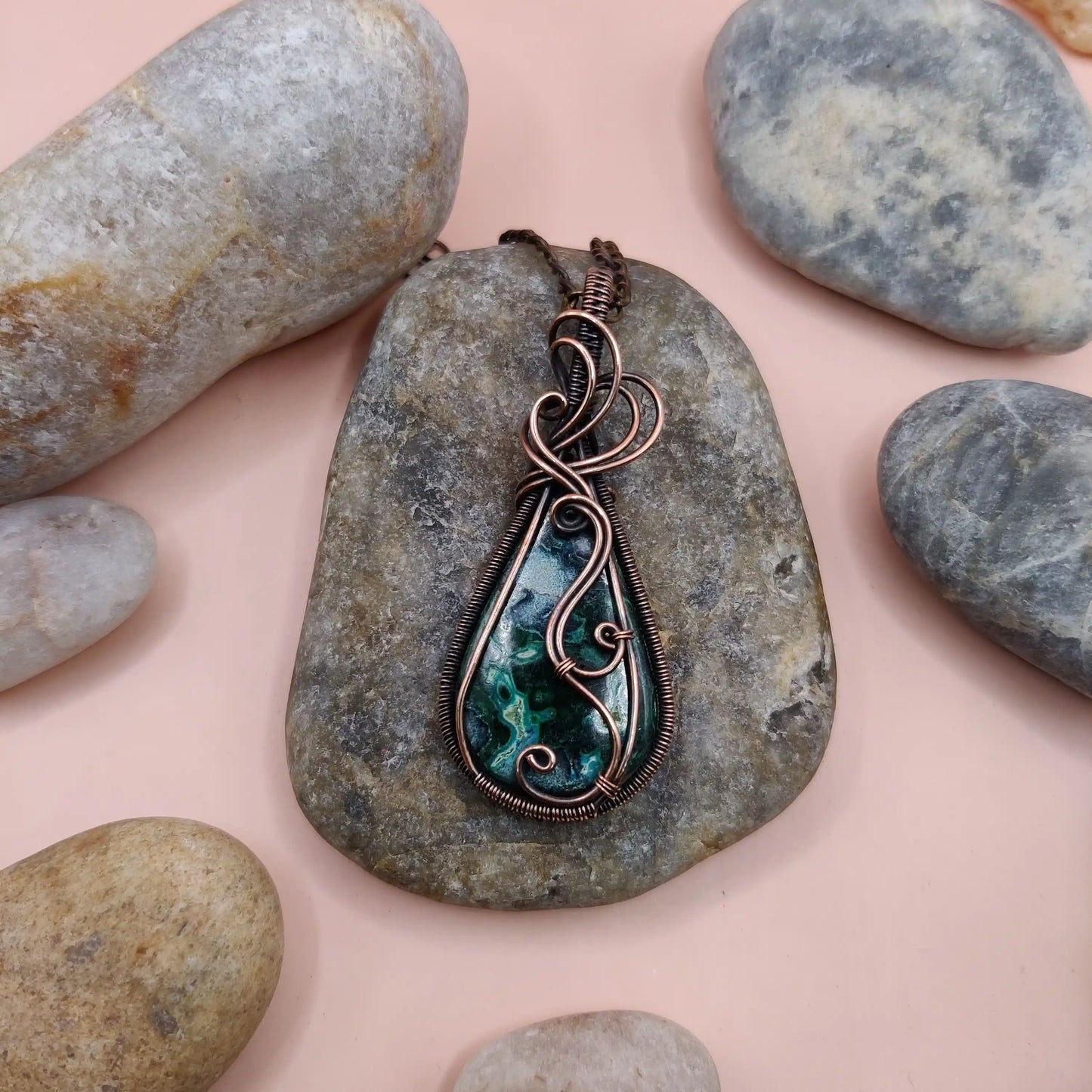 Bodhi - Chrysocolla Malachite Necklace 002