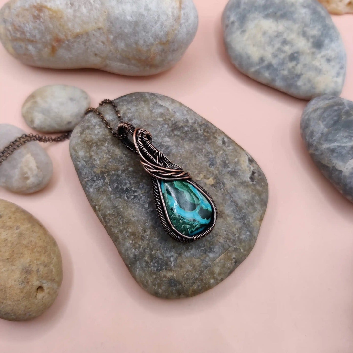 Bodhi - Chrysocolla Malachite Necklace 004