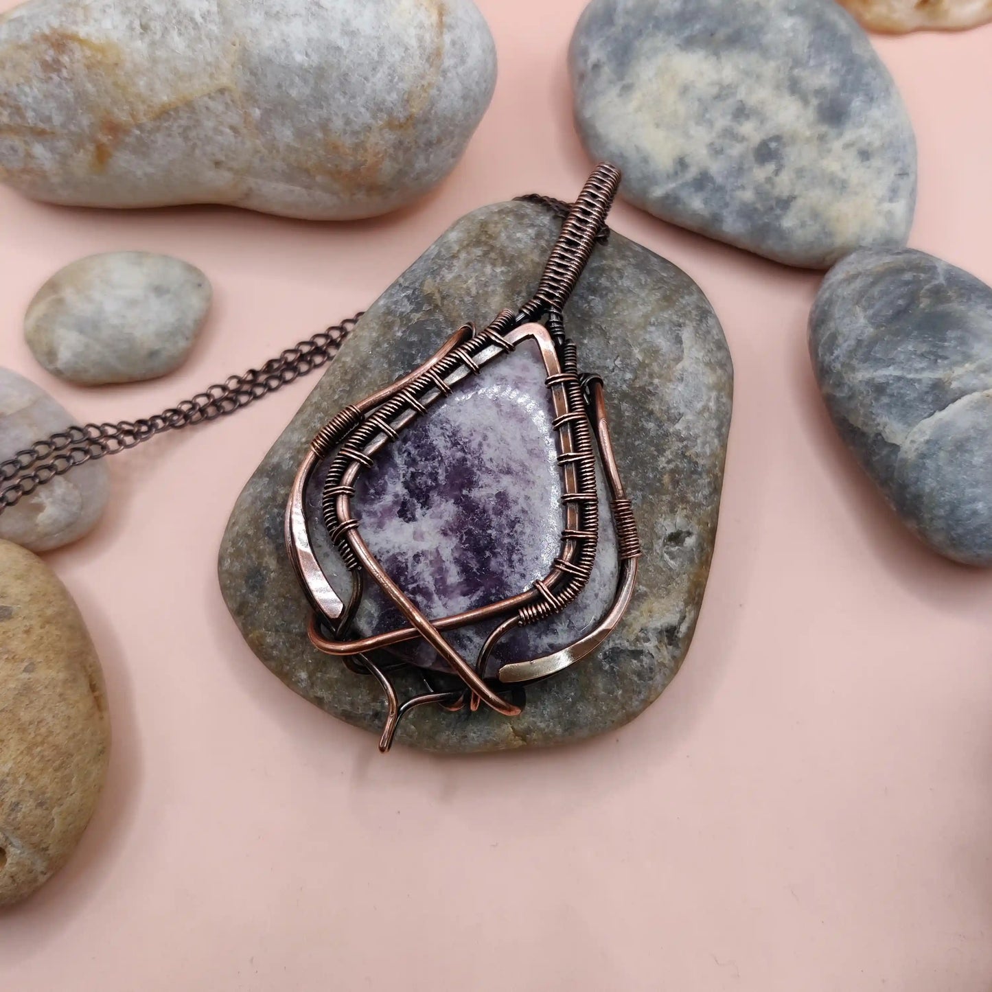 Veena - Lepidolite Necklace - 001